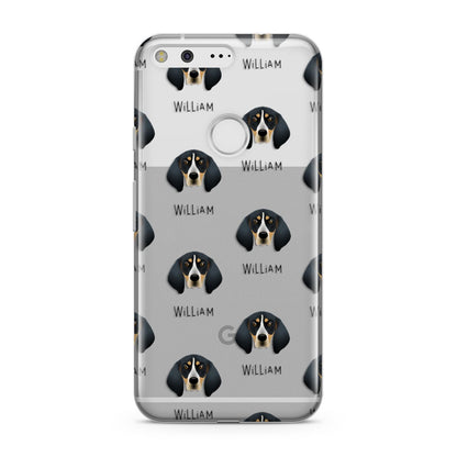 Bluetick Coonhound Icon with Name Google Pixel Case