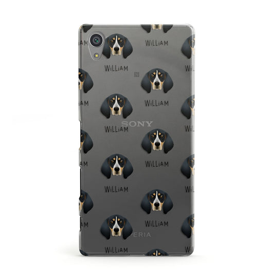 Bluetick Coonhound Icon with Name Sony Xperia Case