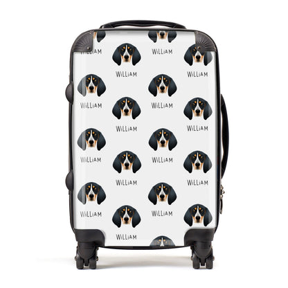 Bluetick Coonhound Icon with Name Suitcase