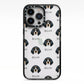 Bluetick Coonhound Icon with Name iPhone 13 Pro Black Impact Case on Silver phone