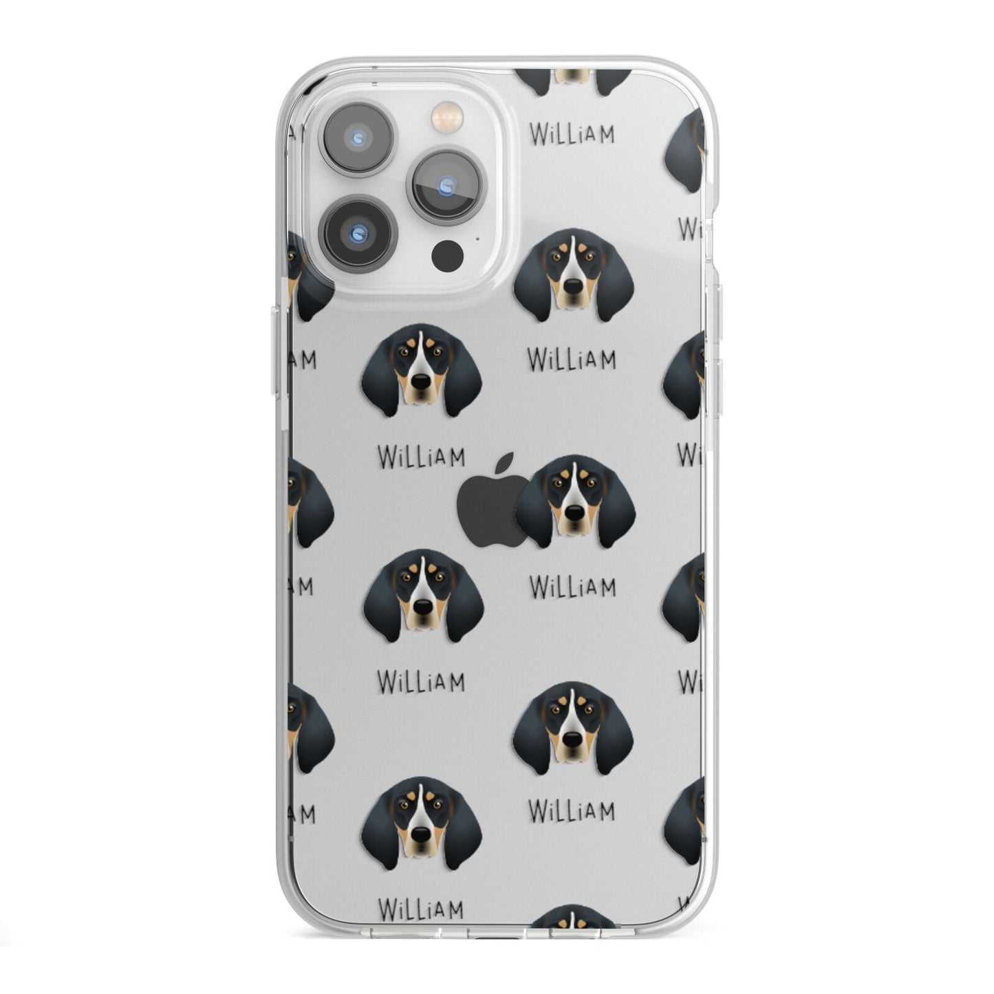 Bluetick Coonhound Icon with Name iPhone 13 Pro Max TPU Impact Case with White Edges