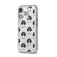 Bluetick Coonhound Icon with Name iPhone 14 Pro Glitter Tough Case Silver Angled Image