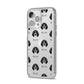 Bluetick Coonhound Icon with Name iPhone 14 Pro Max Clear Tough Case Silver Angled Image