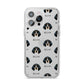 Bluetick Coonhound Icon with Name iPhone 14 Pro Max Clear Tough Case Silver