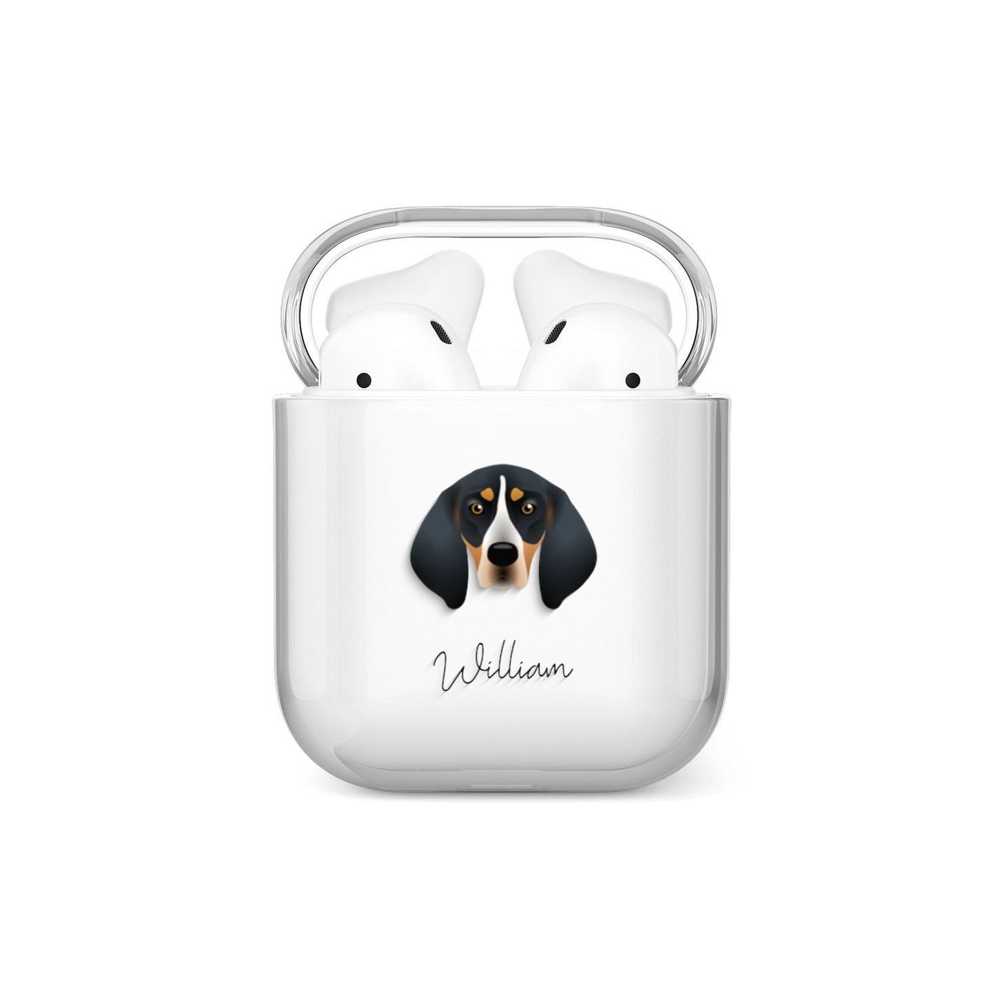 Bluetick Coonhound Personalised AirPods Case