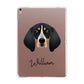 Bluetick Coonhound Personalised Apple iPad Rose Gold Case