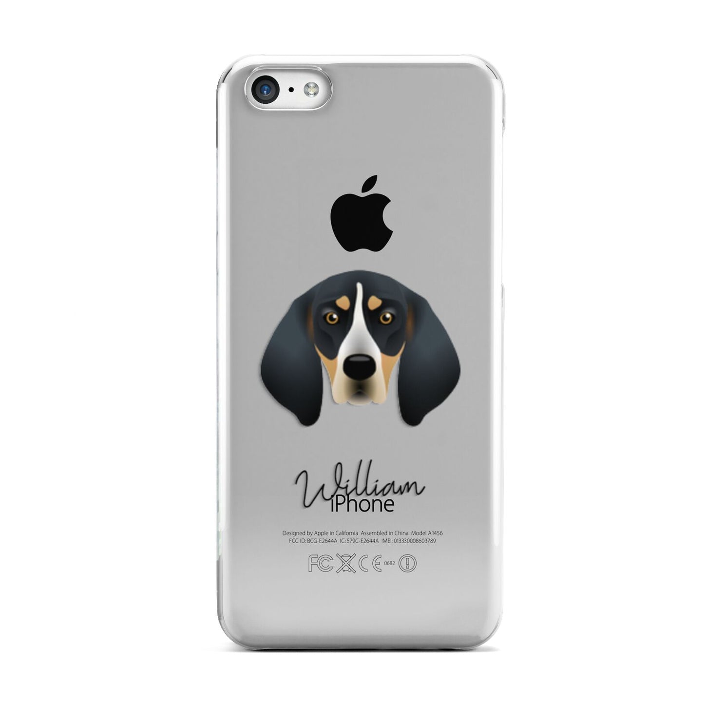 Bluetick Coonhound Personalised Apple iPhone 5c Case