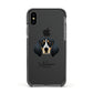 Bluetick Coonhound Personalised Apple iPhone Xs Impact Case Black Edge on Black Phone