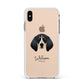 Bluetick Coonhound Personalised Apple iPhone Xs Max Impact Case White Edge on Gold Phone