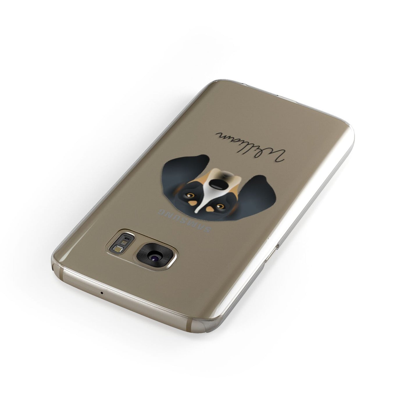 Bluetick Coonhound Personalised Samsung Galaxy Case Front Close Up