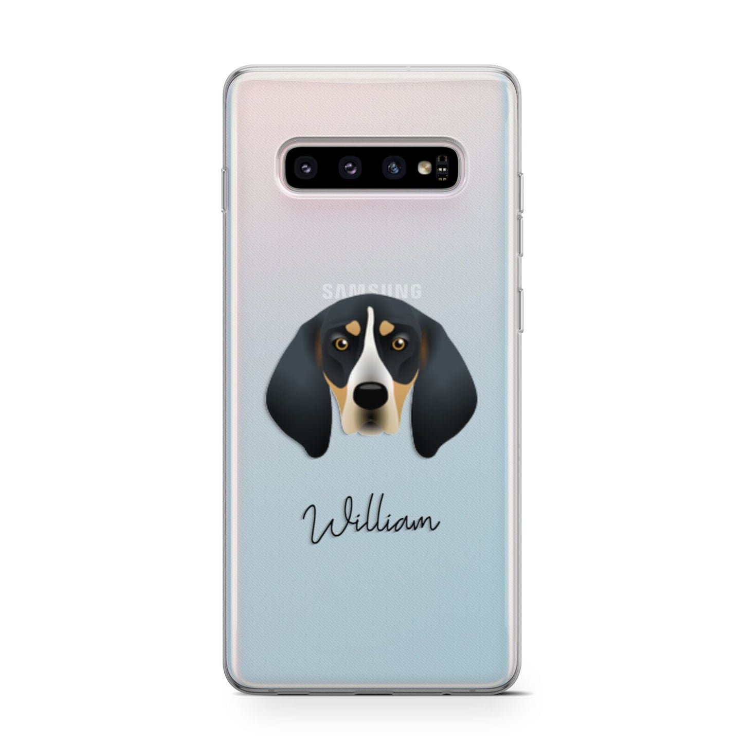 Bluetick Coonhound Personalised Samsung Galaxy S10 Case