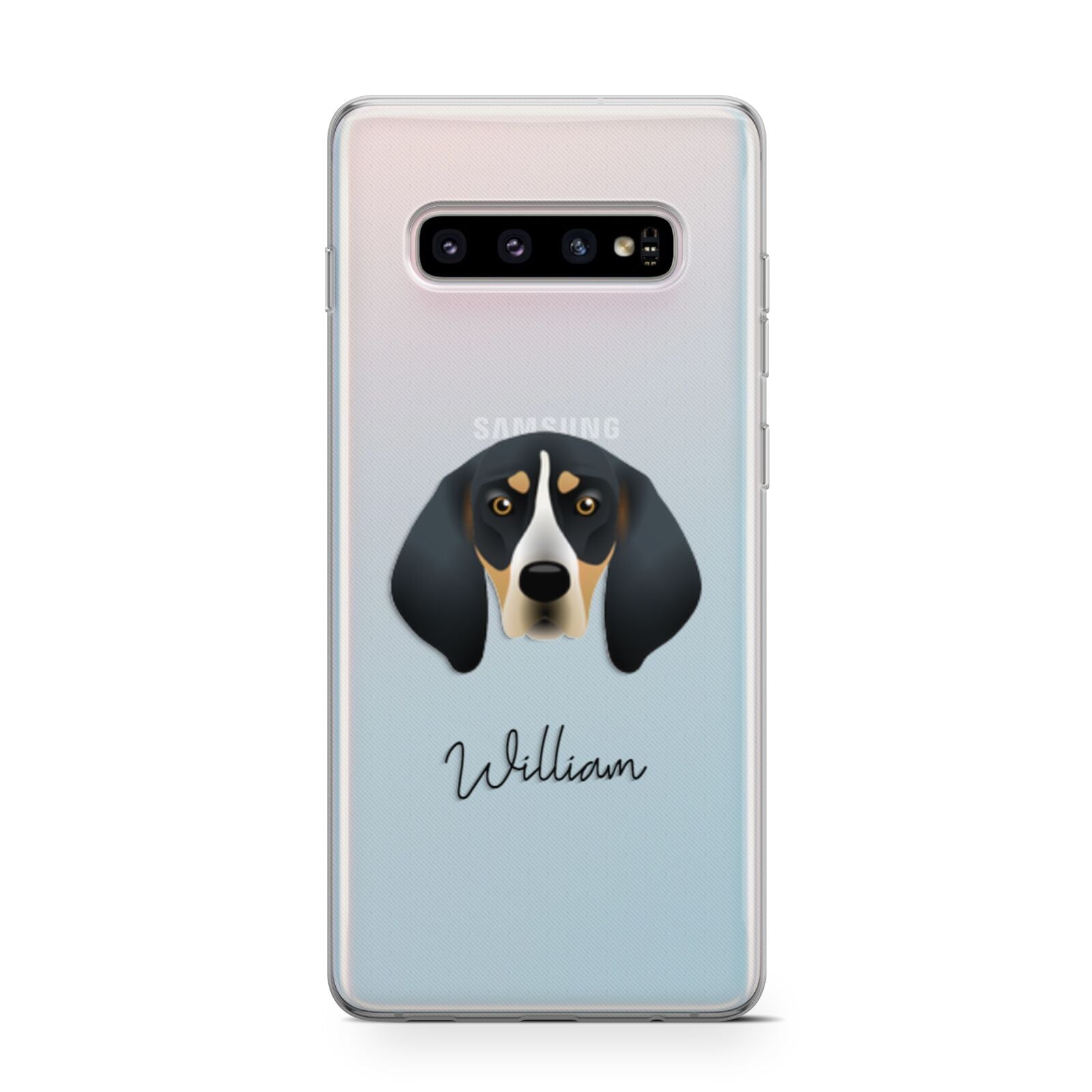 Bluetick Coonhound Personalised Samsung Galaxy S10 Case