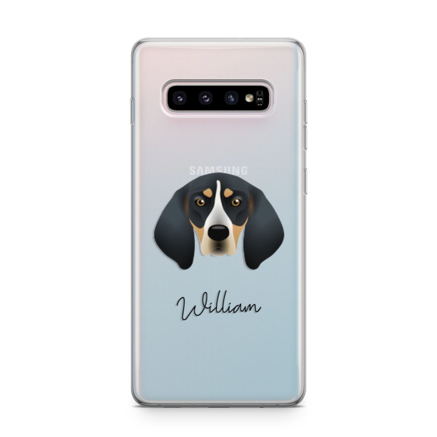 Bluetick Coonhound Personalised Samsung Galaxy S10 Plus Case