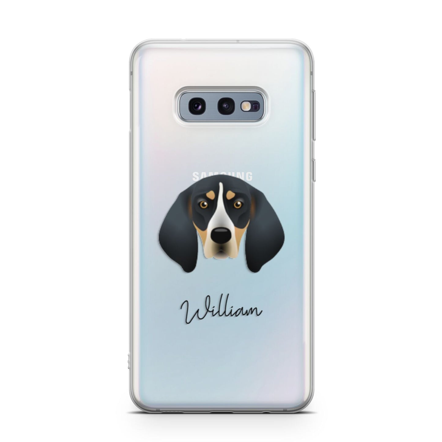 Bluetick Coonhound Personalised Samsung Galaxy S10E Case
