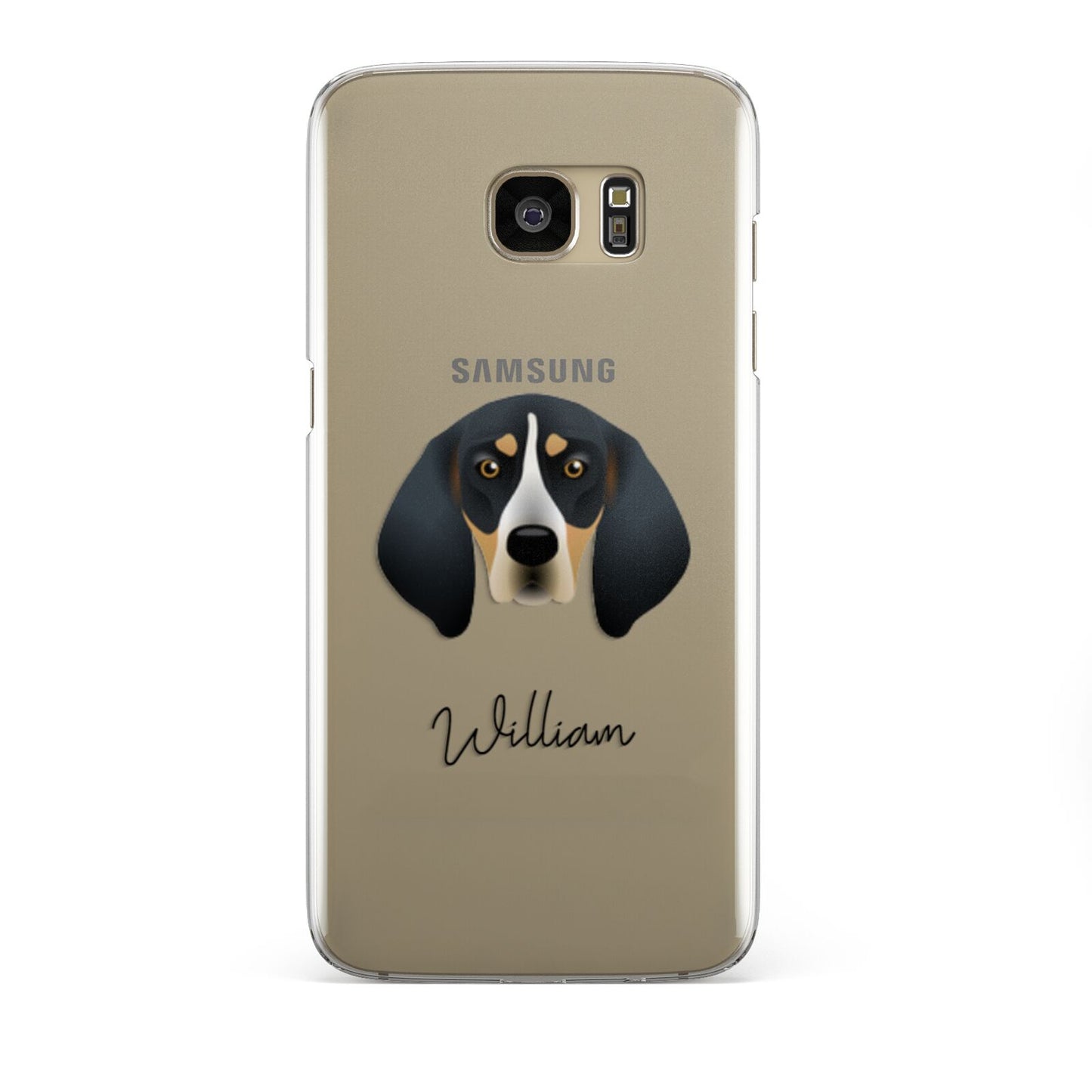 Bluetick Coonhound Personalised Samsung Galaxy S7 Edge Case