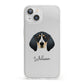 Bluetick Coonhound Personalised iPhone 13 Clear Bumper Case