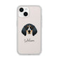 Bluetick Coonhound Personalised iPhone 14 Clear Tough Case Starlight