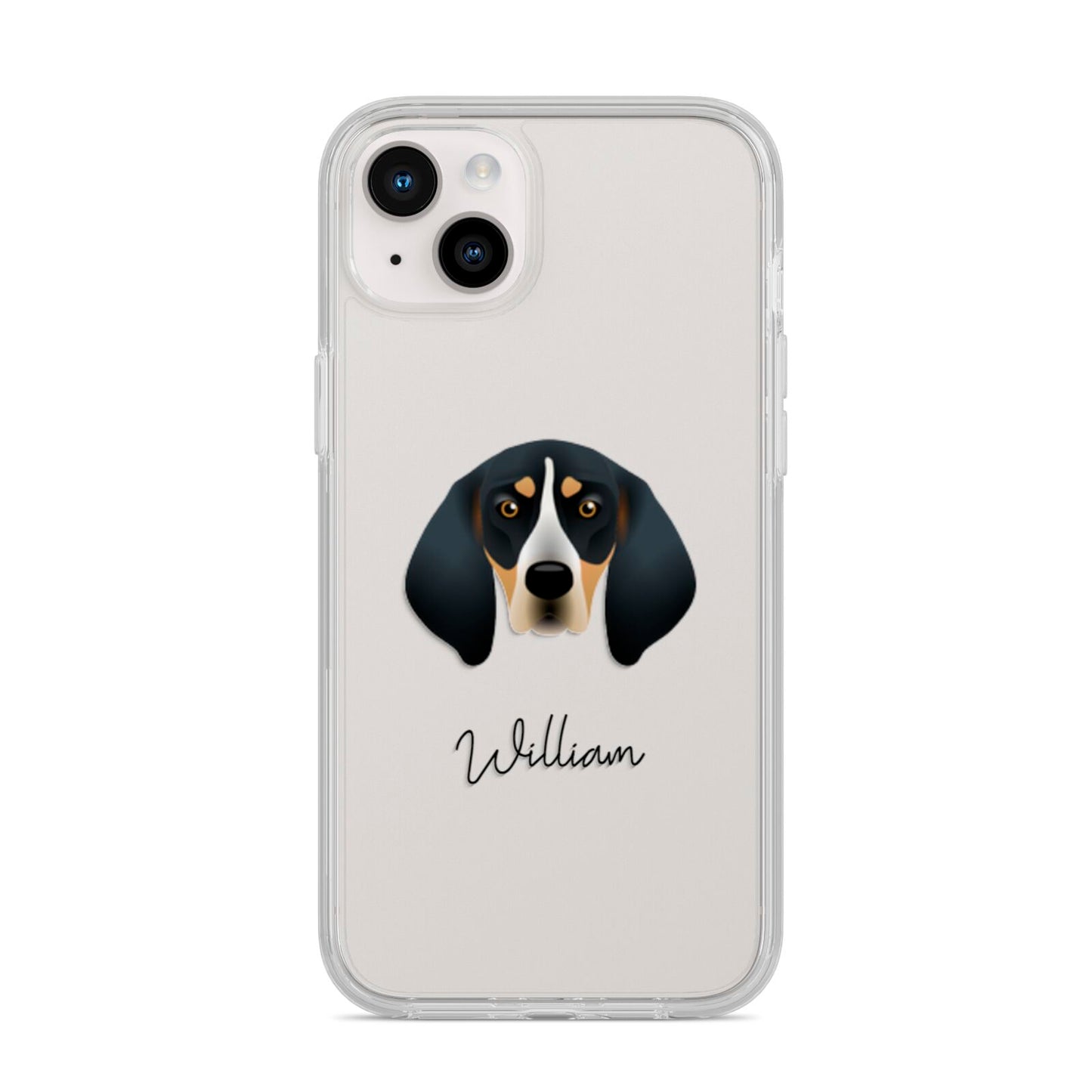 Bluetick Coonhound Personalised iPhone 14 Plus Clear Tough Case Starlight