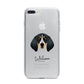Bluetick Coonhound Personalised iPhone 7 Plus Bumper Case on Silver iPhone