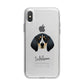 Bluetick Coonhound Personalised iPhone X Bumper Case on Silver iPhone Alternative Image 1