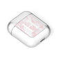 Blush Marble Custom Initial Personalised AirPods Case Laid Flat
