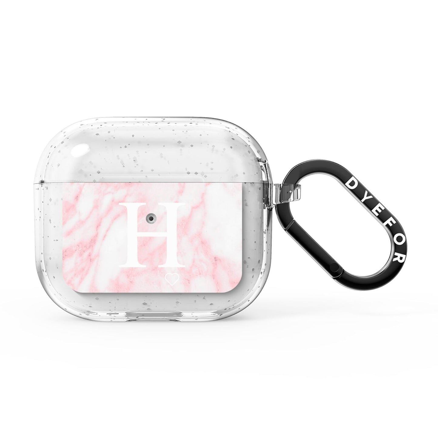 Blush Marble Custom Initial Personalised AirPods Glitter Case 3rd Gen