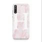 Blush Marble Custom Initial Personalised Huawei Enjoy 10s Phone Case