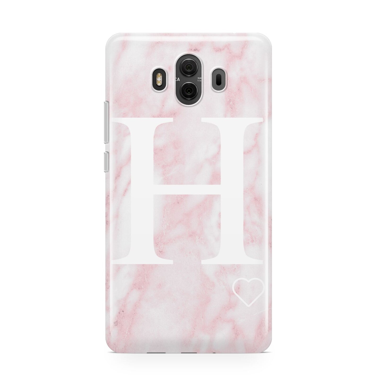 Blush Marble Custom Initial Personalised Huawei Mate 10 Protective Phone Case