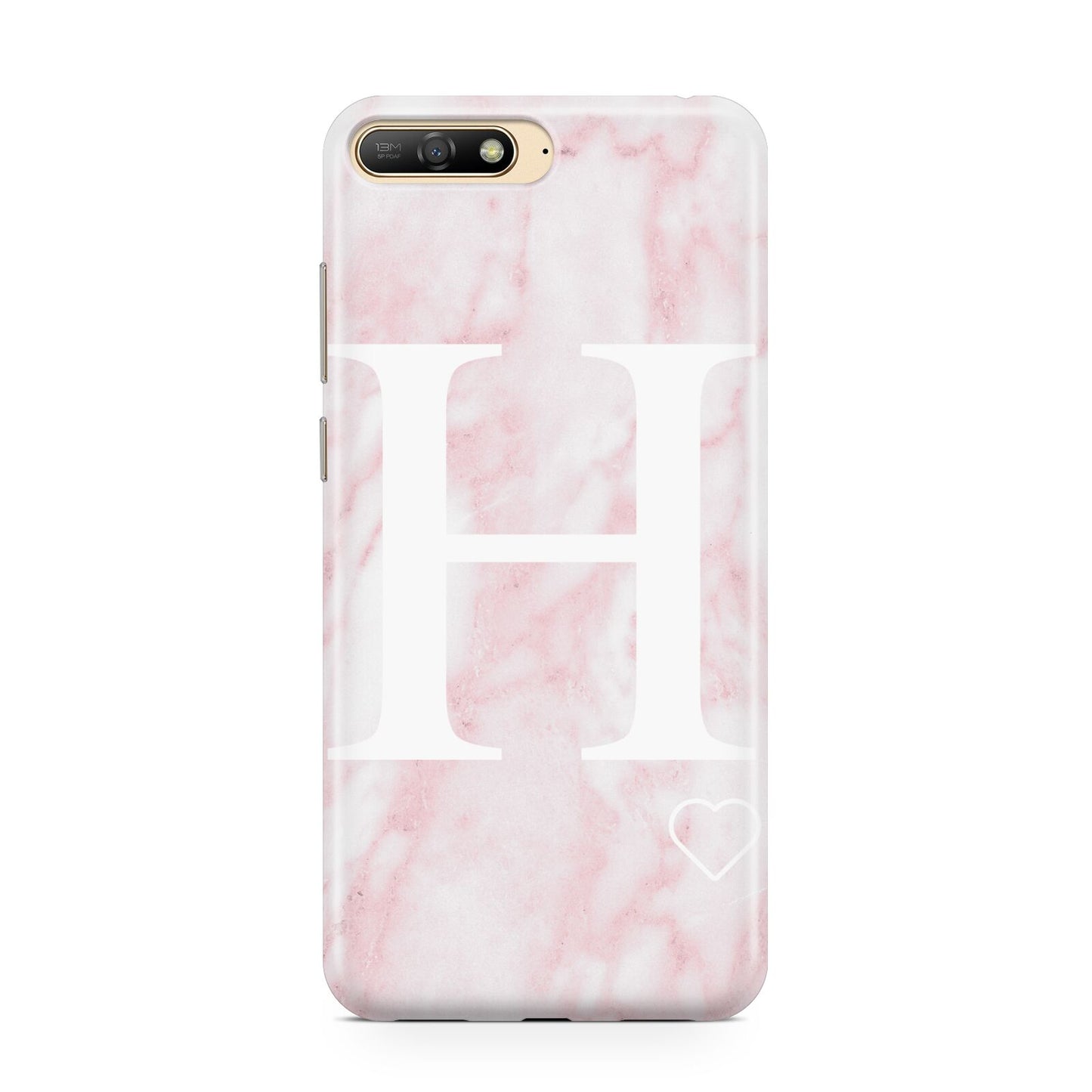 Blush Marble Custom Initial Personalised Huawei Y6 2018