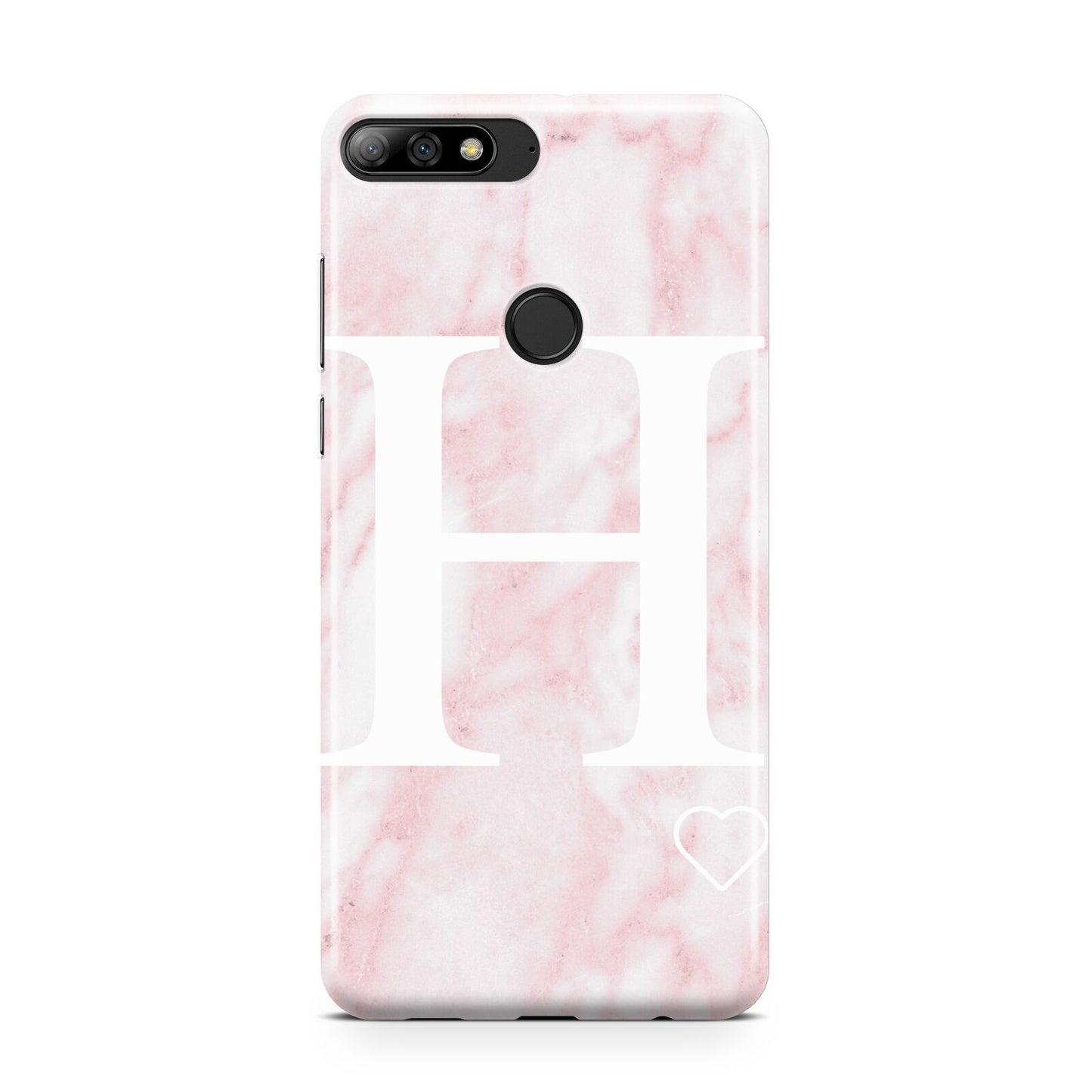 Blush Marble Custom Initial Personalised Huawei Y7 2018