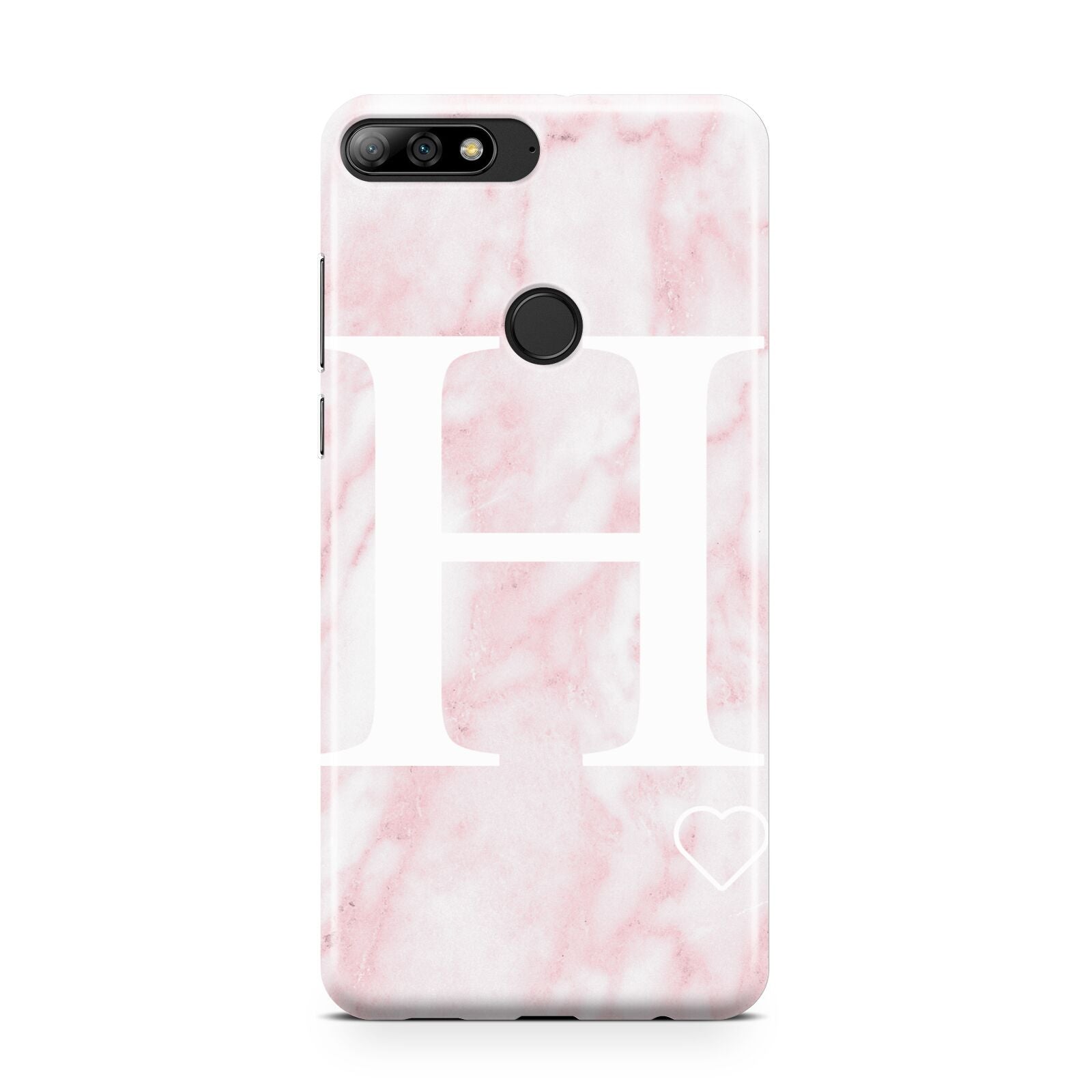 Blush Marble Custom Initial Personalised Huawei Y7 2018