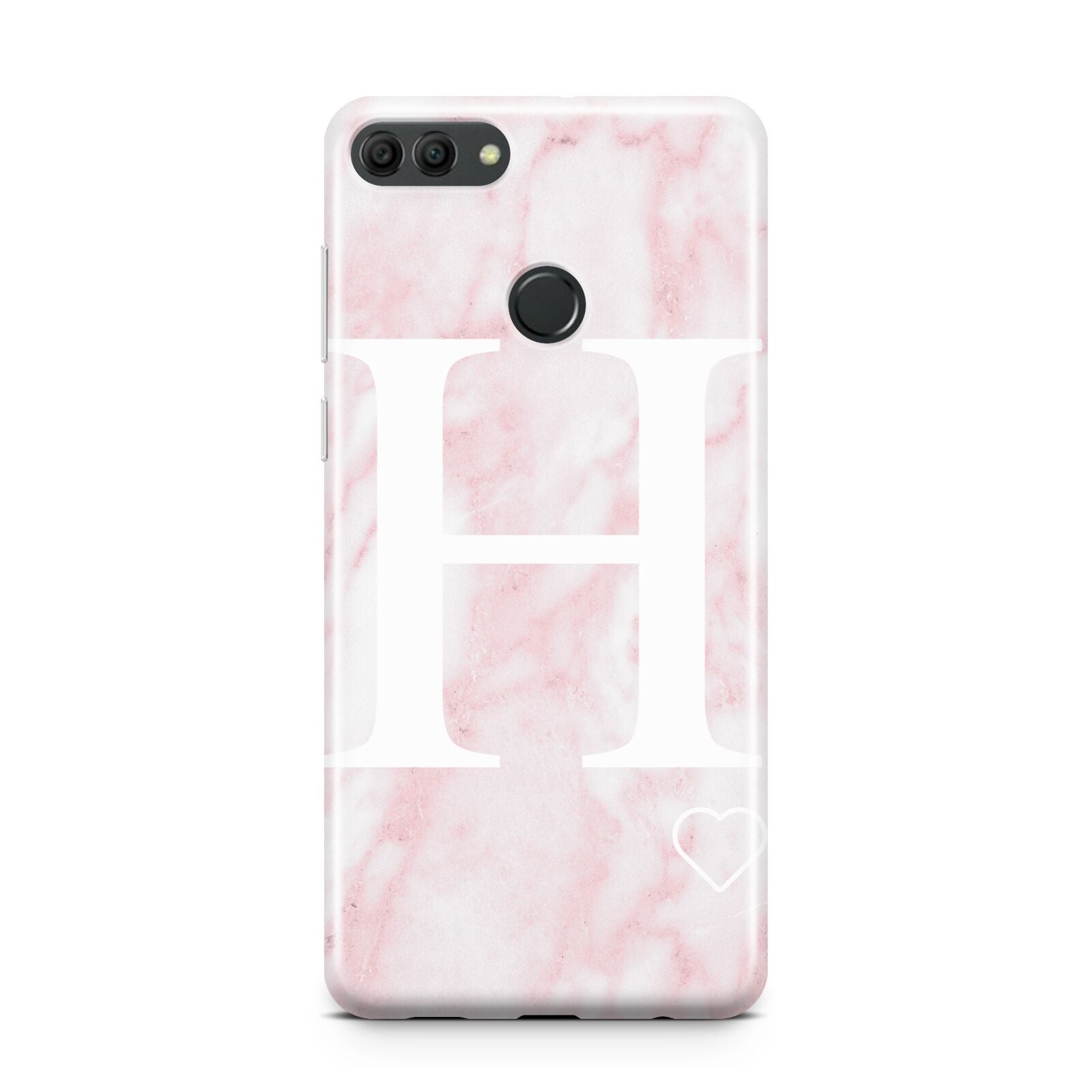 Blush Marble Custom Initial Personalised Huawei Y9 2018