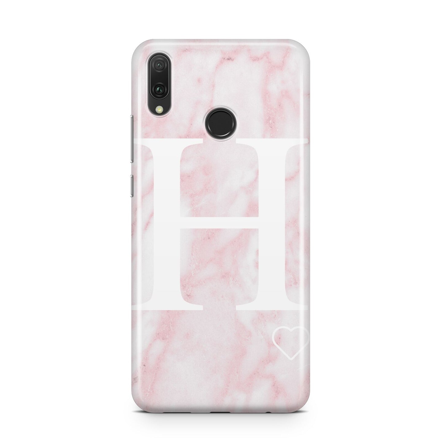 Blush Marble Custom Initial Personalised Huawei Y9 2019