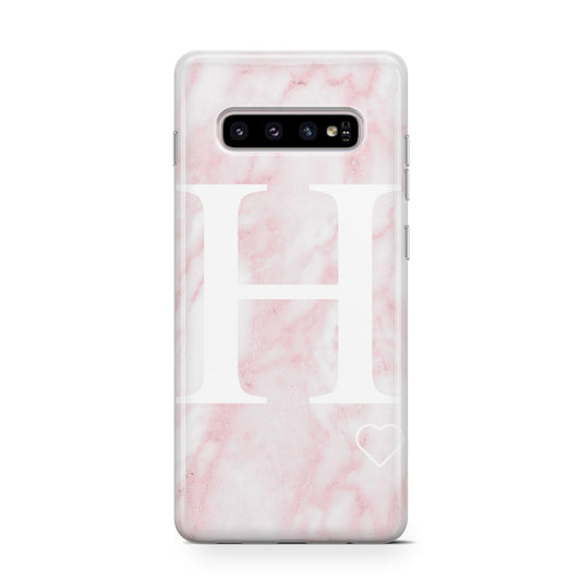 Blush Marble Custom Initial Personalised Protective Samsung Galaxy Case