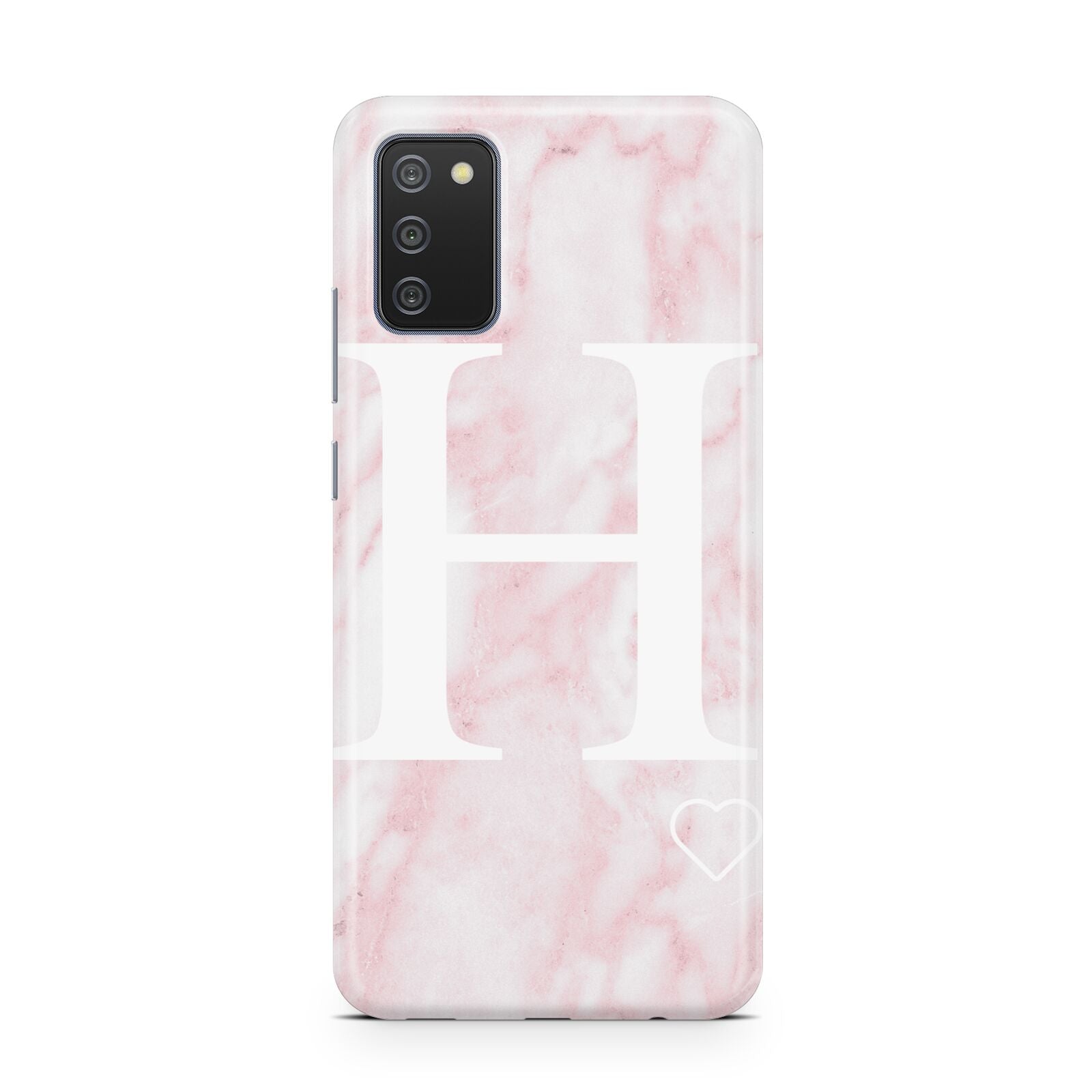 Blush Marble Custom Initial Personalised Samsung A02s Case