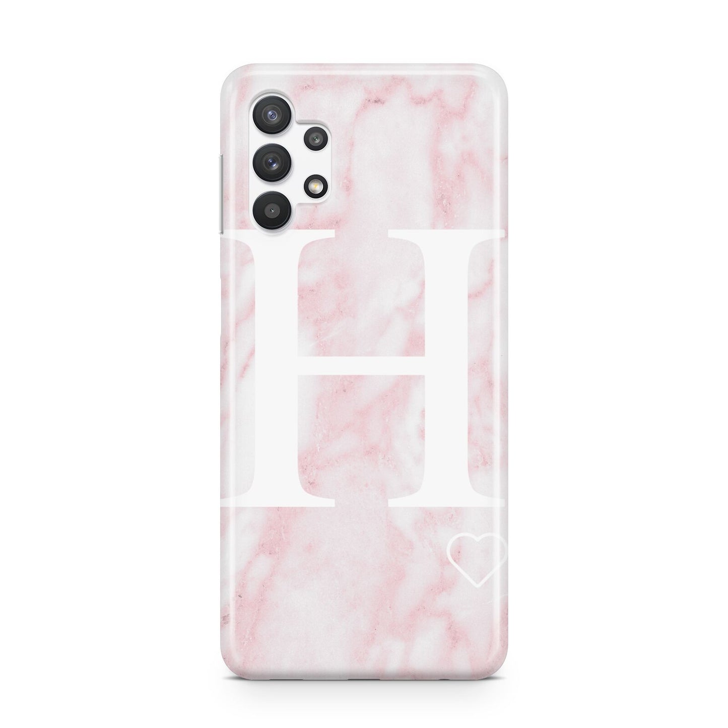 Blush Marble Custom Initial Personalised Samsung A32 5G Case