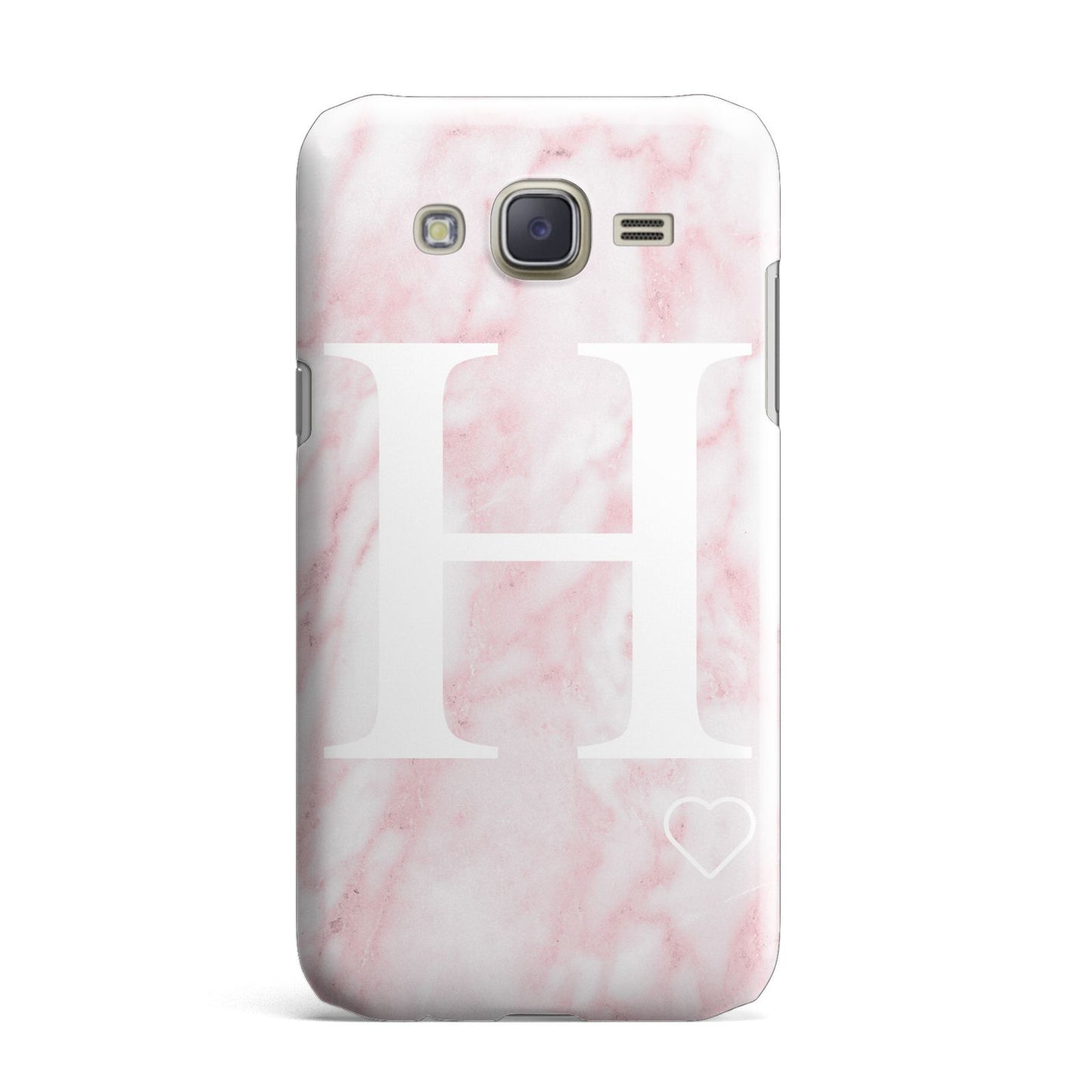 Blush Marble Custom Initial Personalised Samsung Galaxy J7 Case