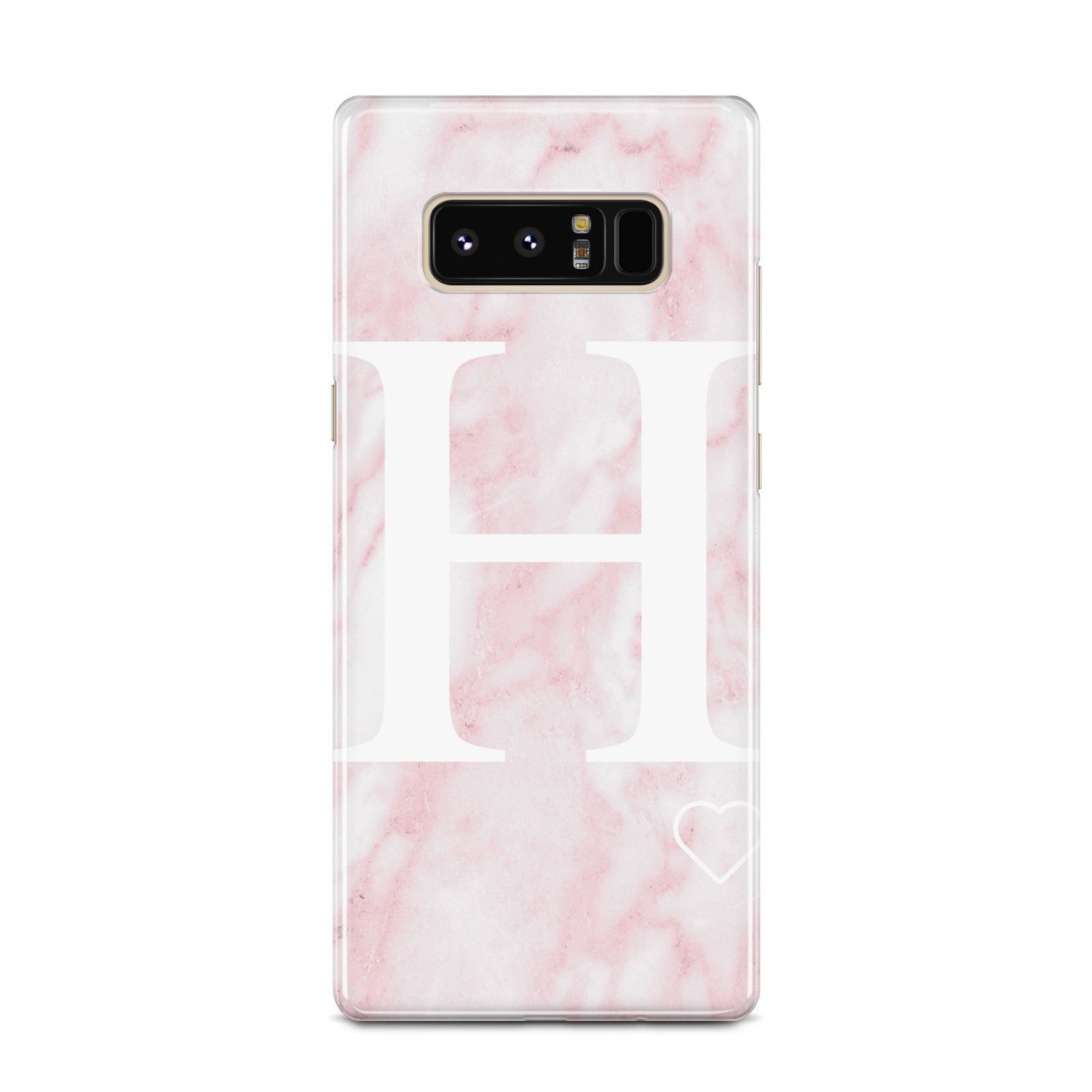 Blush Marble Custom Initial Personalised Samsung Galaxy Note 8 Case
