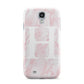Blush Marble Custom Initial Personalised Samsung Galaxy S4 Case