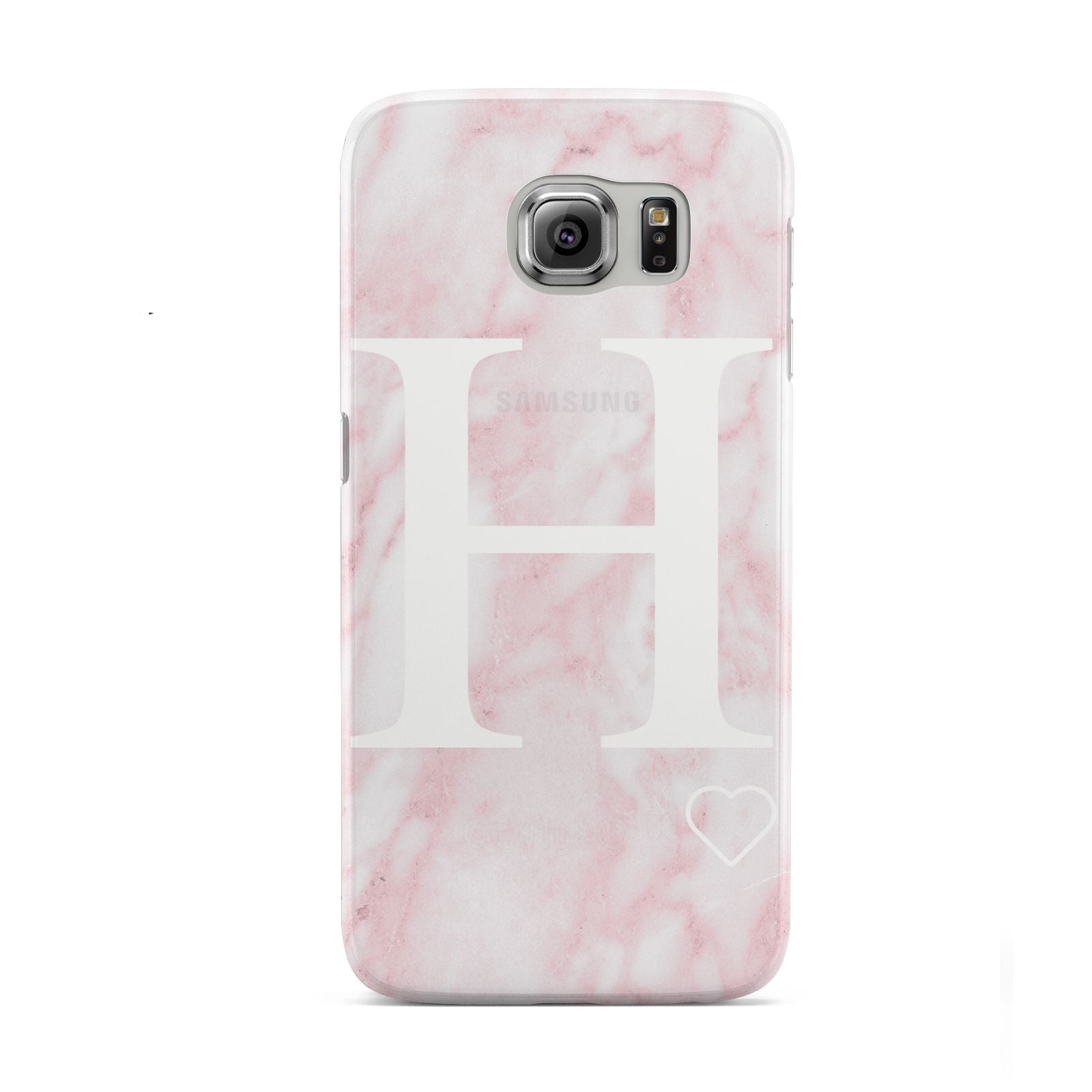 Blush Marble Custom Initial Personalised Samsung Galaxy S6 Case