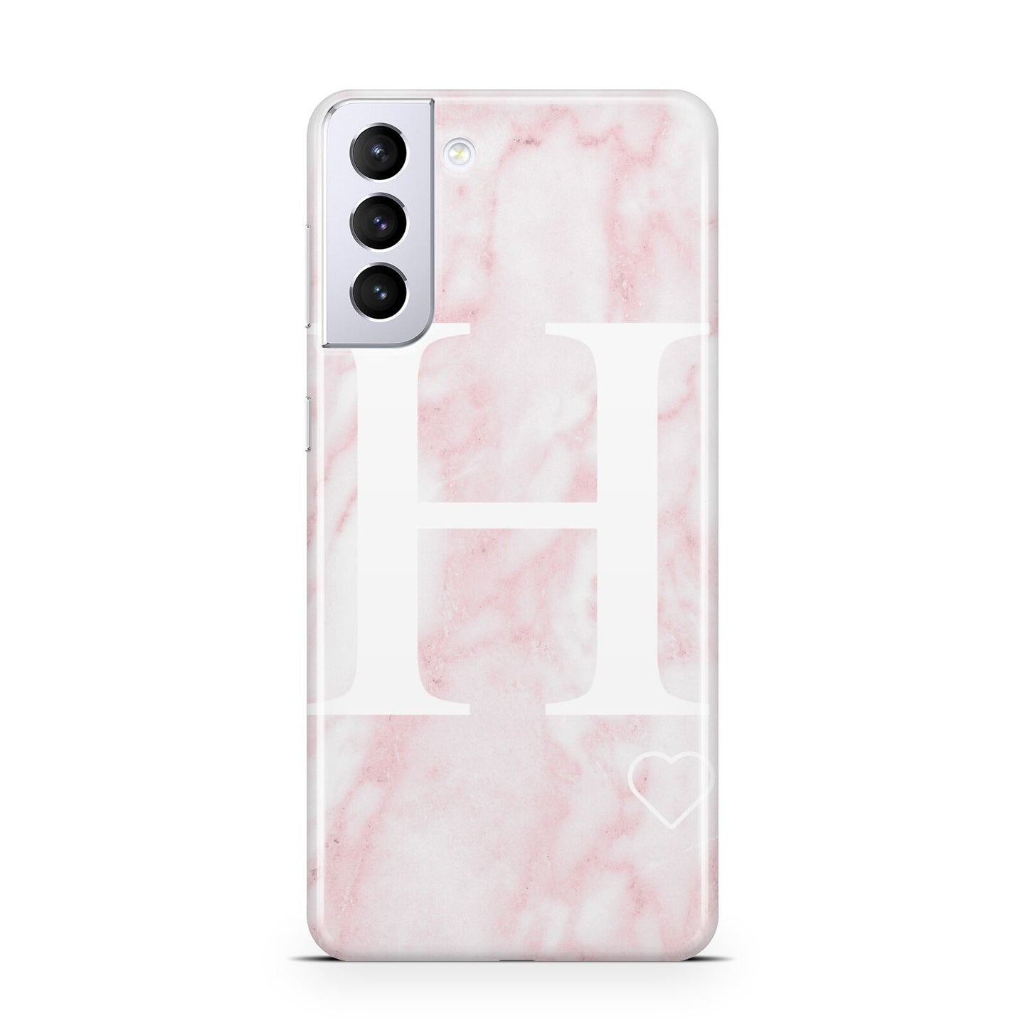 Blush Marble Custom Initial Personalised Samsung S21 Plus Case