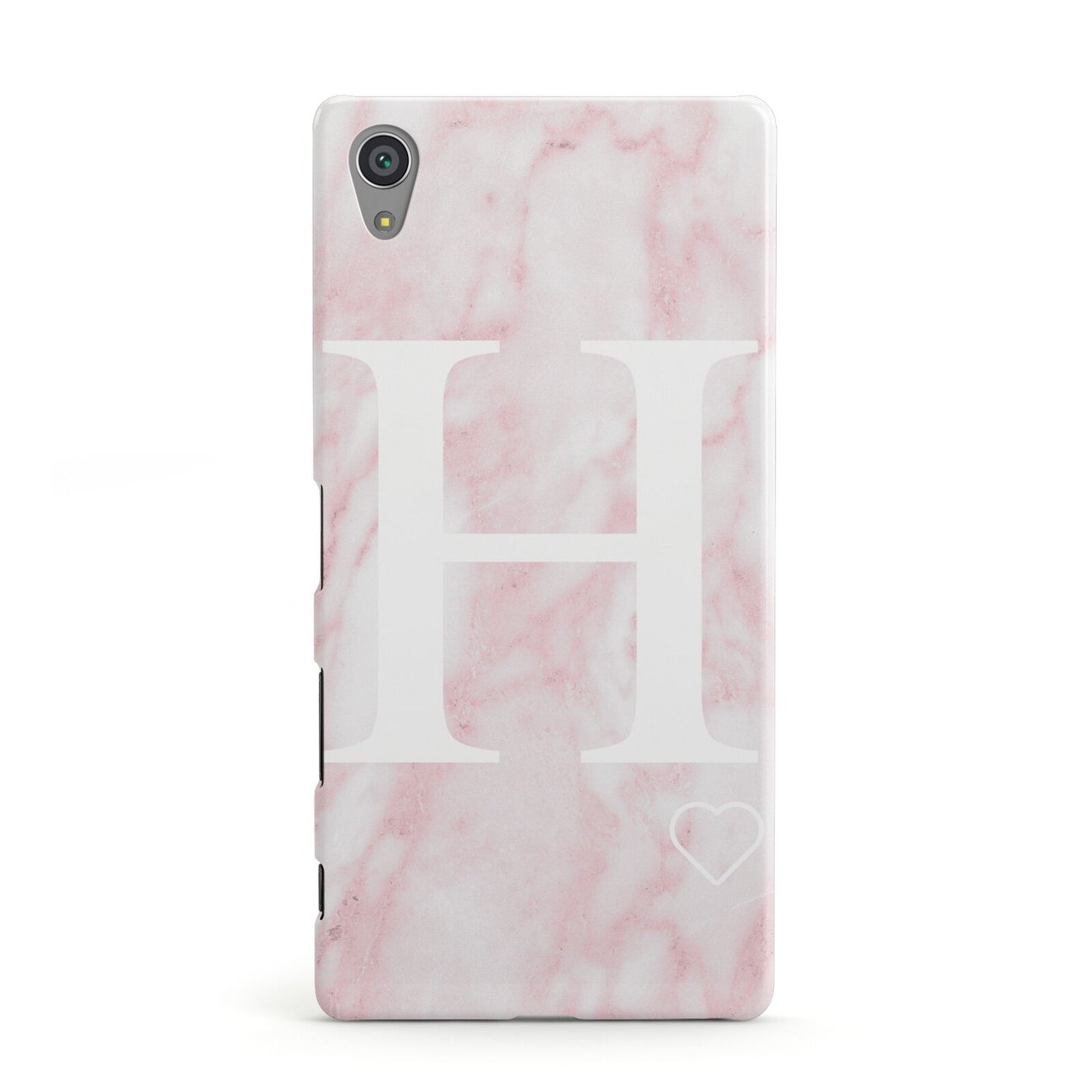 Blush Marble Custom Initial Personalised Sony Xperia Case