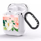 Blush Pink Personalised Name Floral AirPods Clear Case Side Image