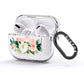 Blush Pink Personalised Name Floral AirPods Glitter Case 3rd Gen Side Image