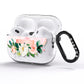 Blush Pink Personalised Name Floral AirPods Pro Glitter Case Side Image