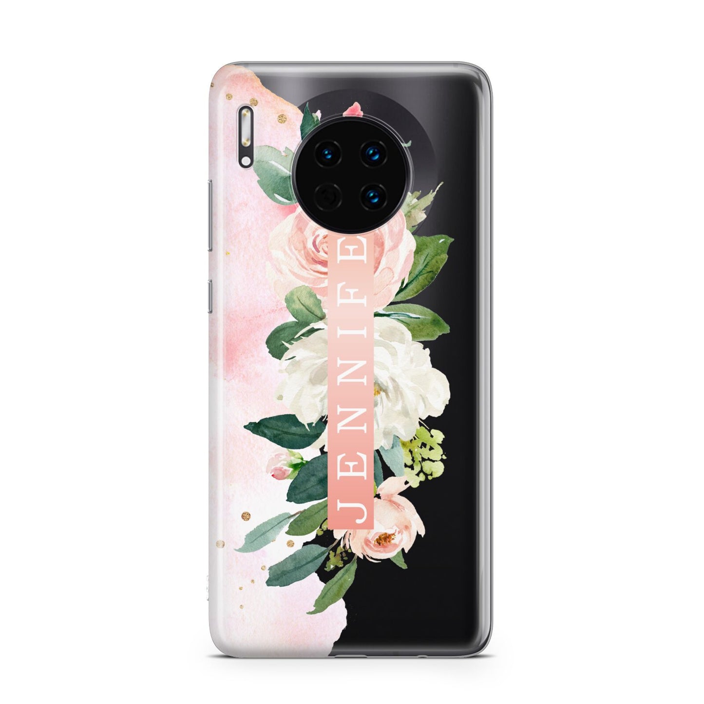 Blush Pink Personalised Name Floral Huawei Mate 30