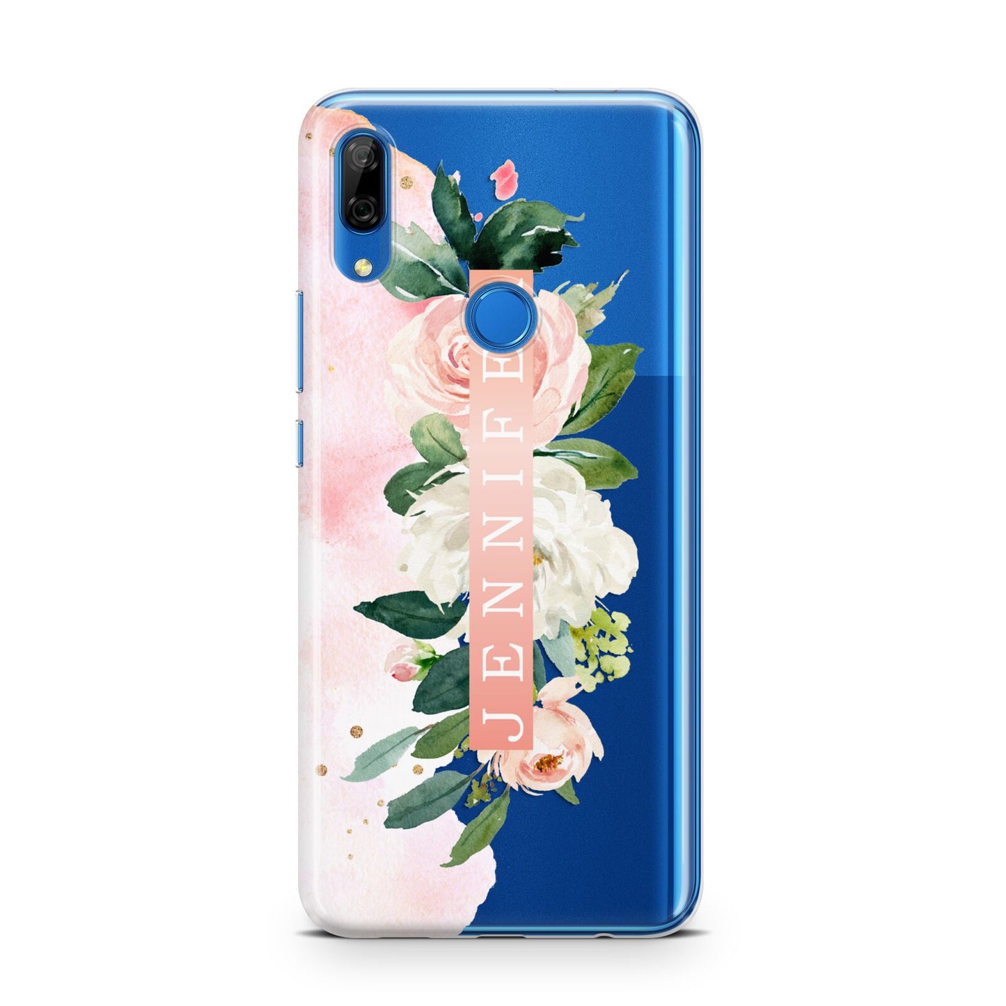 Blush Pink Personalised Name Floral Huawei P Smart Z