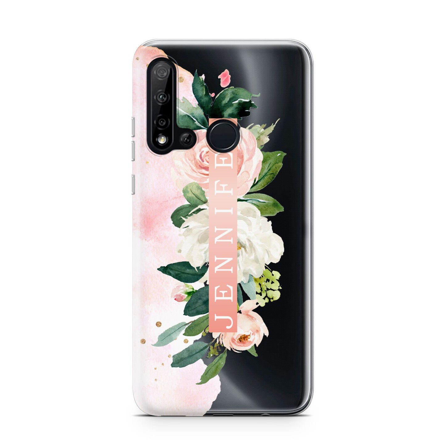 Blush Pink Personalised Name Floral Huawei P20 Lite 5G Phone Case