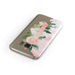 Blush Pink Personalised Name Floral Samsung Galaxy Case Front Close Up
