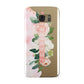 Blush Pink Personalised Name Floral Samsung Galaxy Case